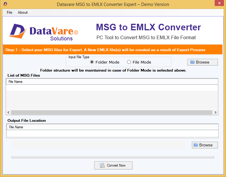 Datavare MSG to EMLX Converter software