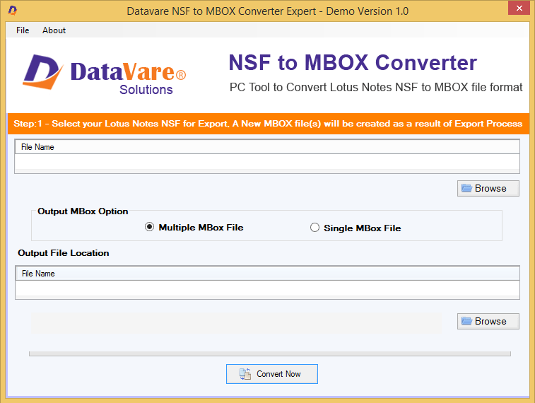 Datavare NSF to MBOX Converter software